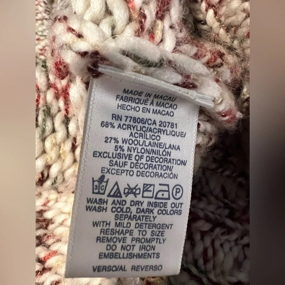 Vintage Tommy jeans, L, wool woven front zip long sleeve shawl collar Cardigan - Picture 7 of 9